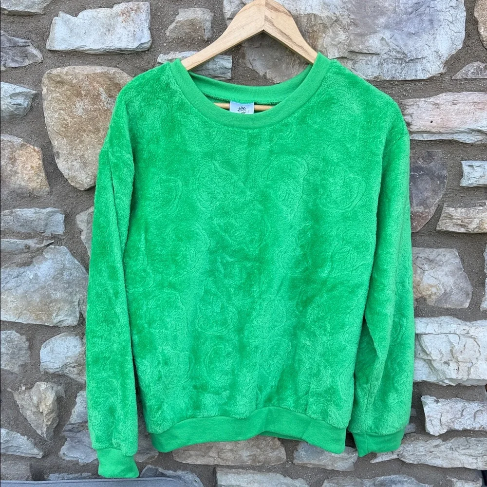 The Grinch Green Women's Fuzzy Sweater size Medium 7/8 - Picture 2 of 6